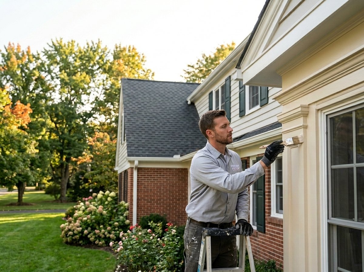 Professional painter working