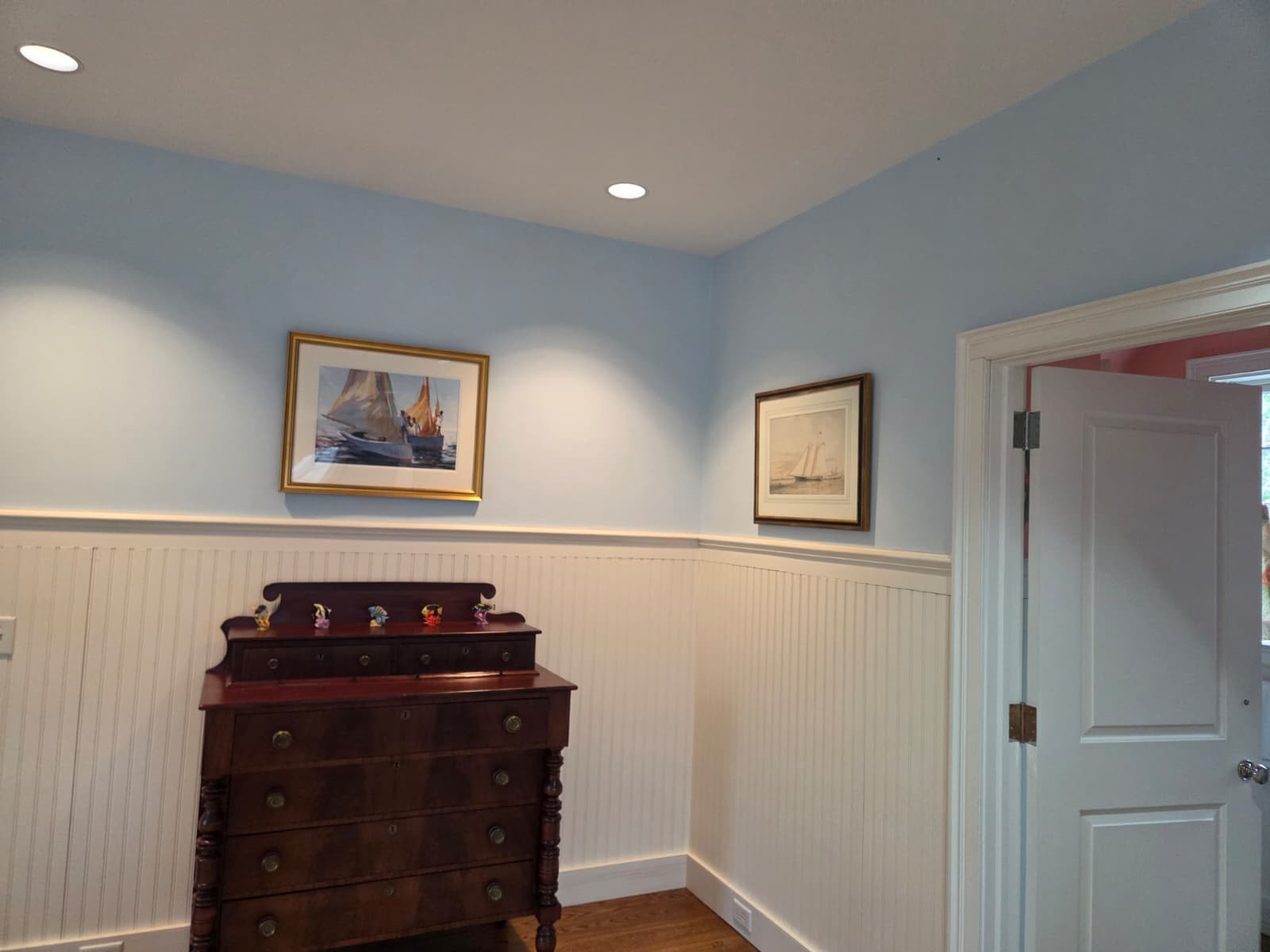 Professional team of house painters working